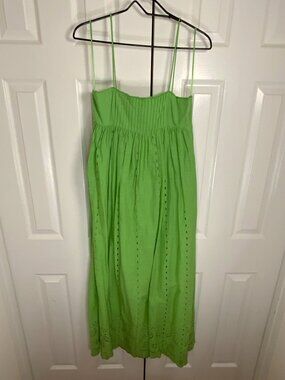 Zara Bright Lime Green Midi Dress